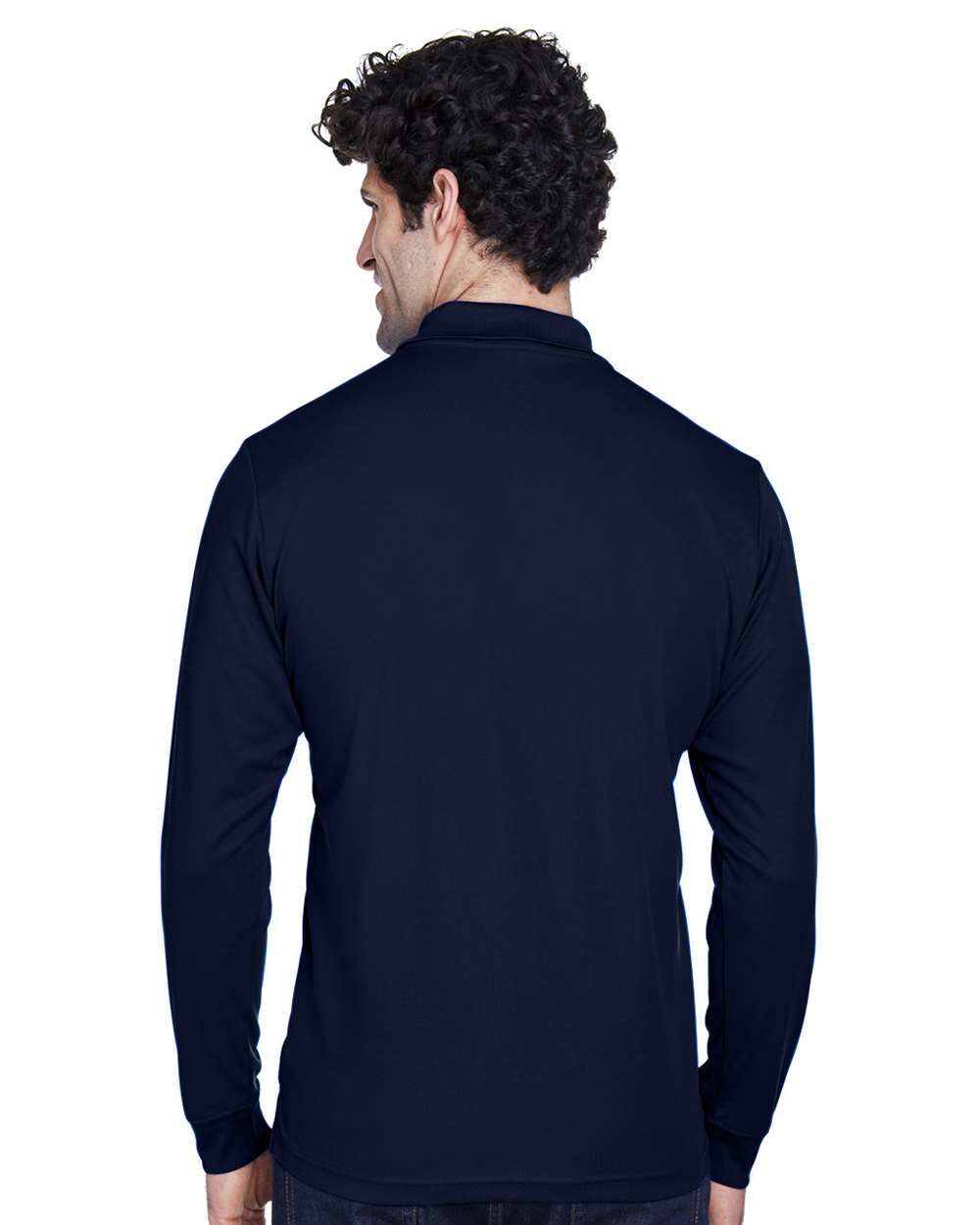 Men's Tall Pinnacle Performance Long Sleeve Piqué Polo - Classic Navy - 2XLT