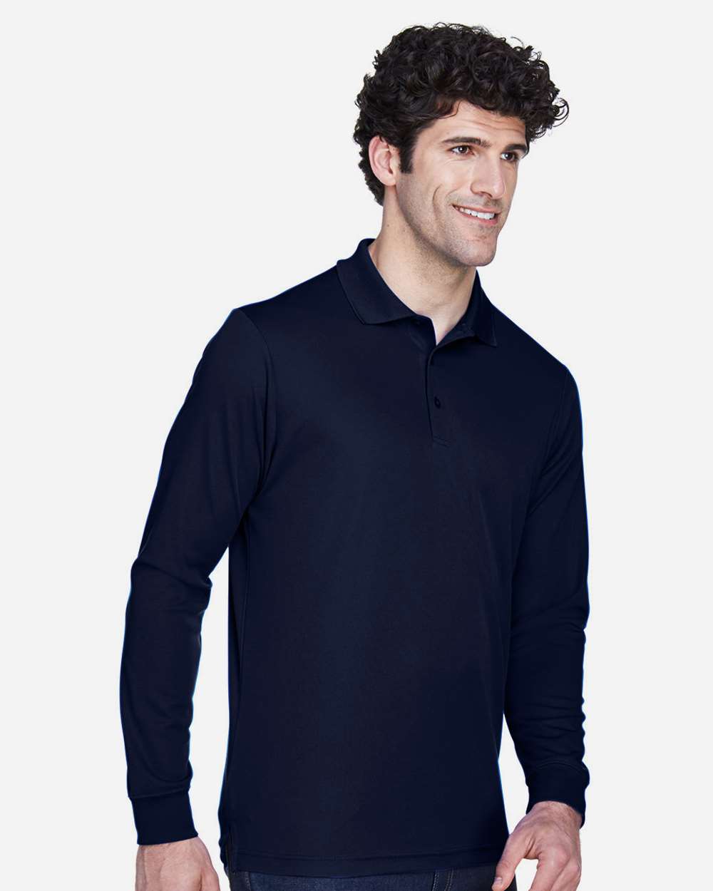Men's Tall Pinnacle Performance Long Sleeve Piqué Polo - Classic Navy - XLT