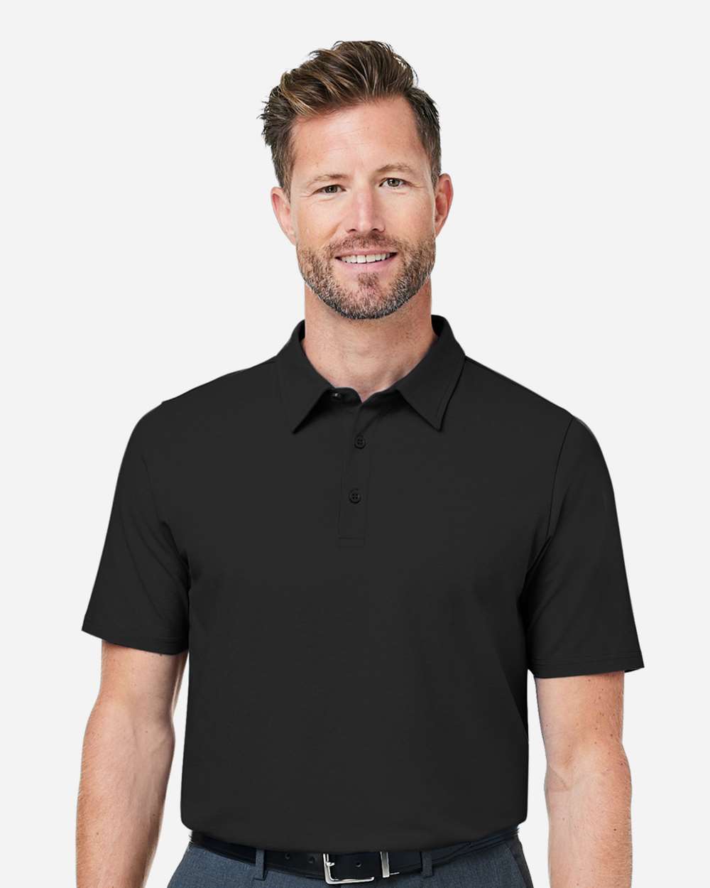 Men's Raleigh Stretch Polo - Black - S