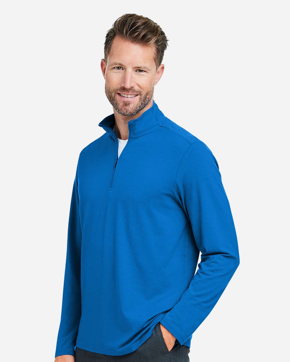 Men's Stretch Quarter-Zip - French Blue - M