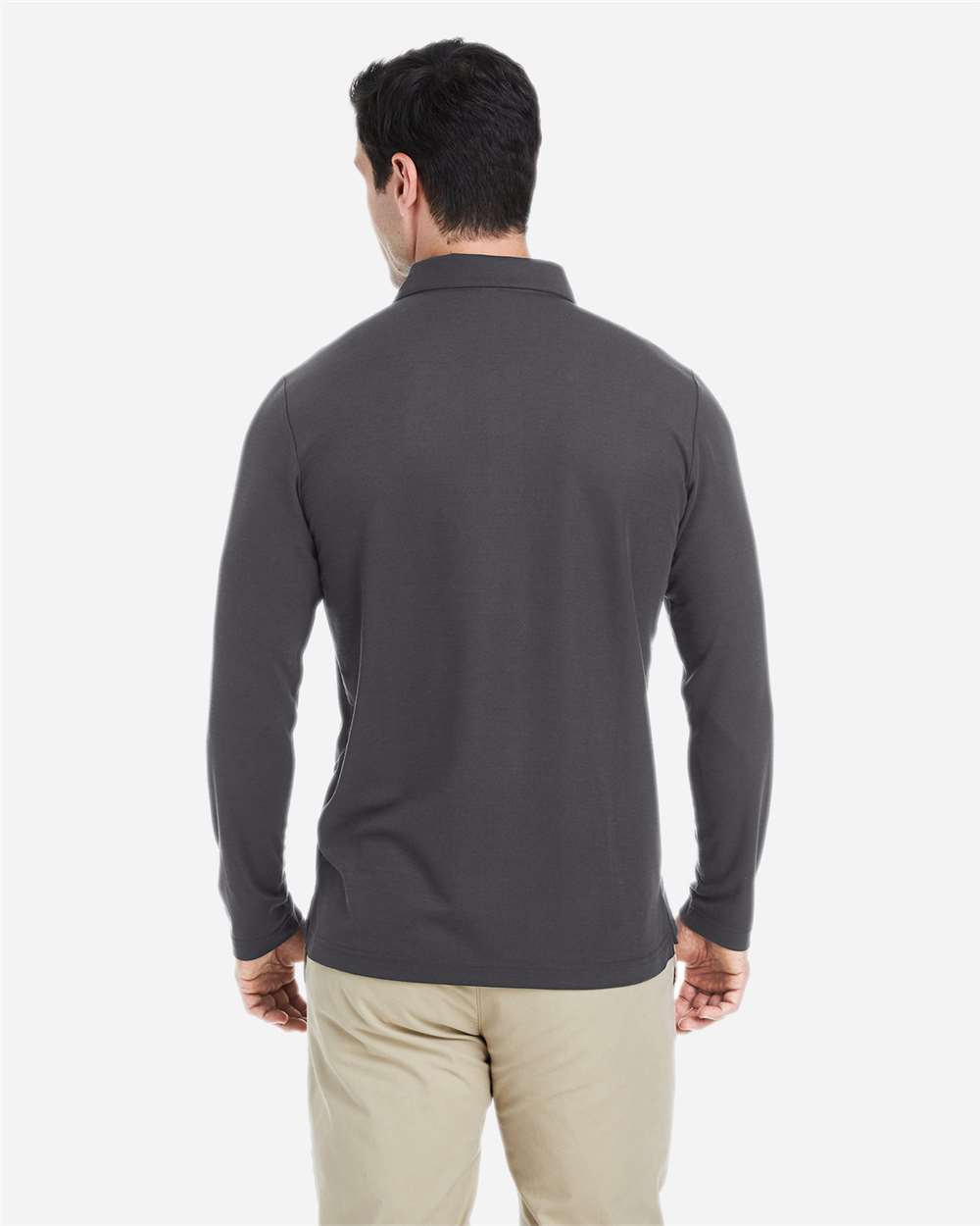 Men's ChromaSoft™ Long Sleeve Pique Polo - Carbon - L