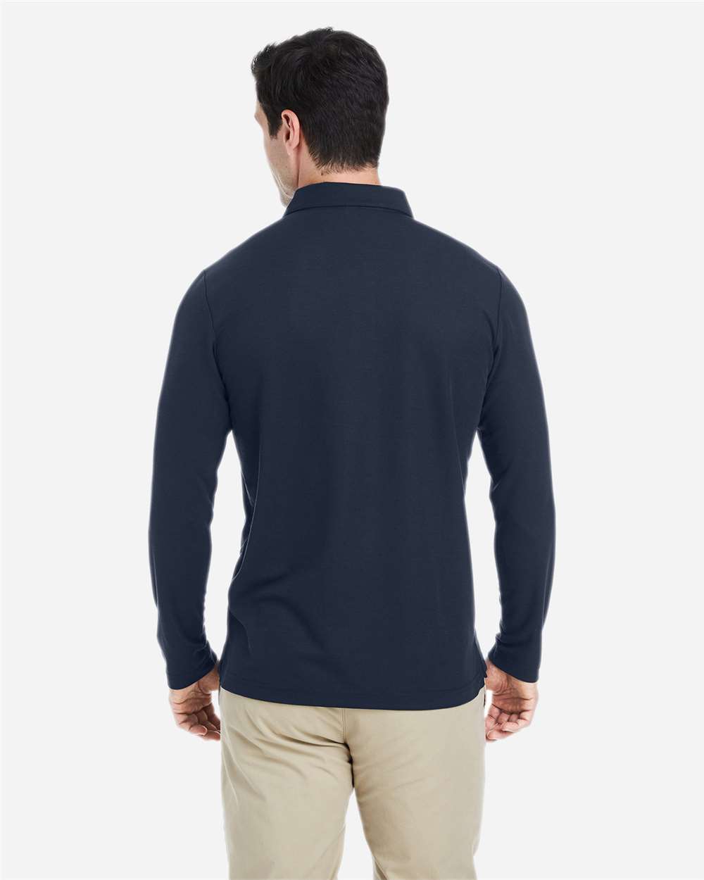 Men's ChromaSoft™ Long Sleeve Pique Polo - Classic Navy - L
