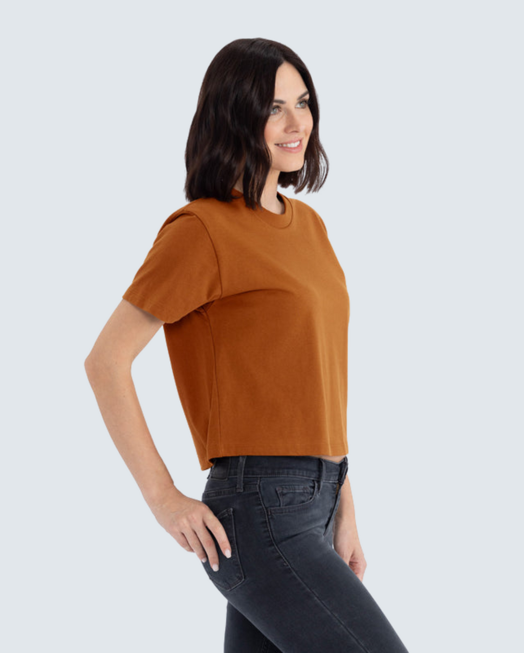 Women's Heavyweight High-Waist Boxy Tee - Clay