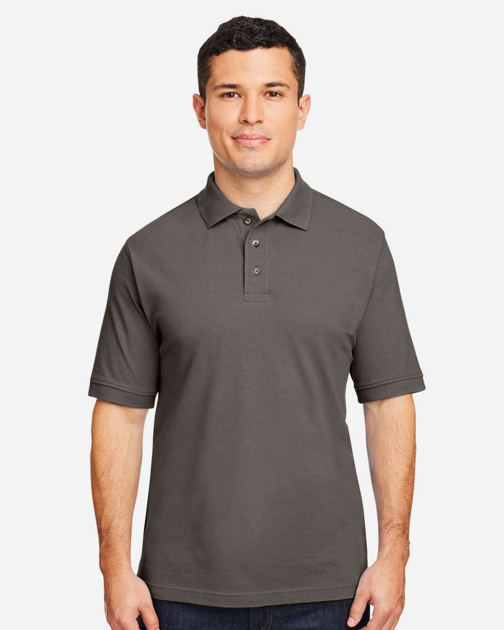 Men's Classic Cotton Polo - Charcoal - S