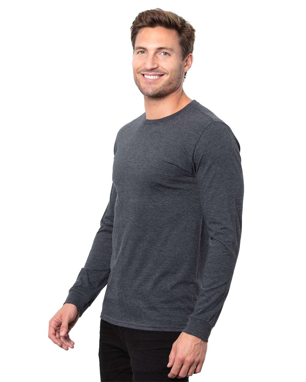 Epic CVC Long Sleeve T-Shirt - Heather Black - S