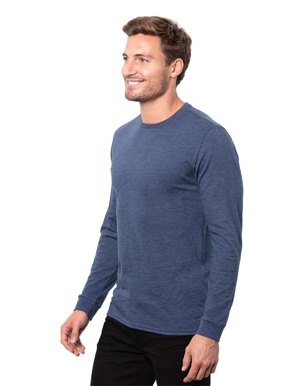 Epic CVC Long Sleeve T-Shirt - Heather Navy - S