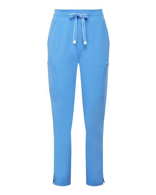 Onna Women's Relentless Stretch Cargo Scrub Pants in Ceil Blue