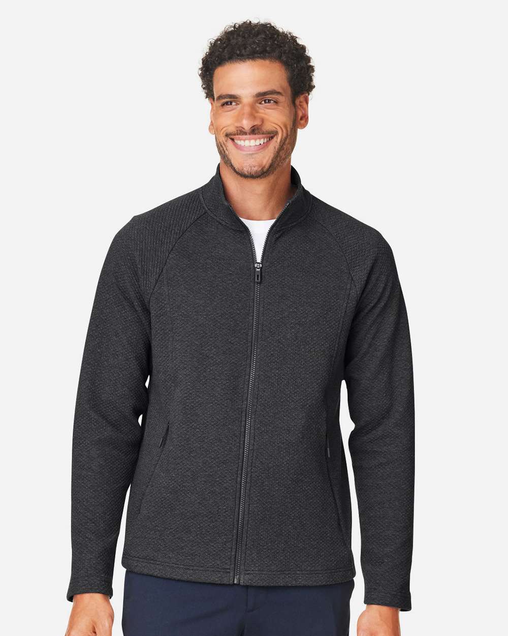 Men's Spirit Textured Full-Zip Jacket - Black - S