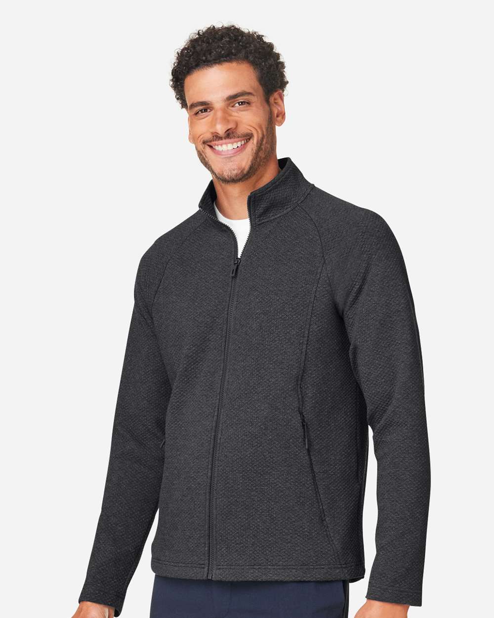 Men's Spirit Textured Full-Zip Jacket - Black - M