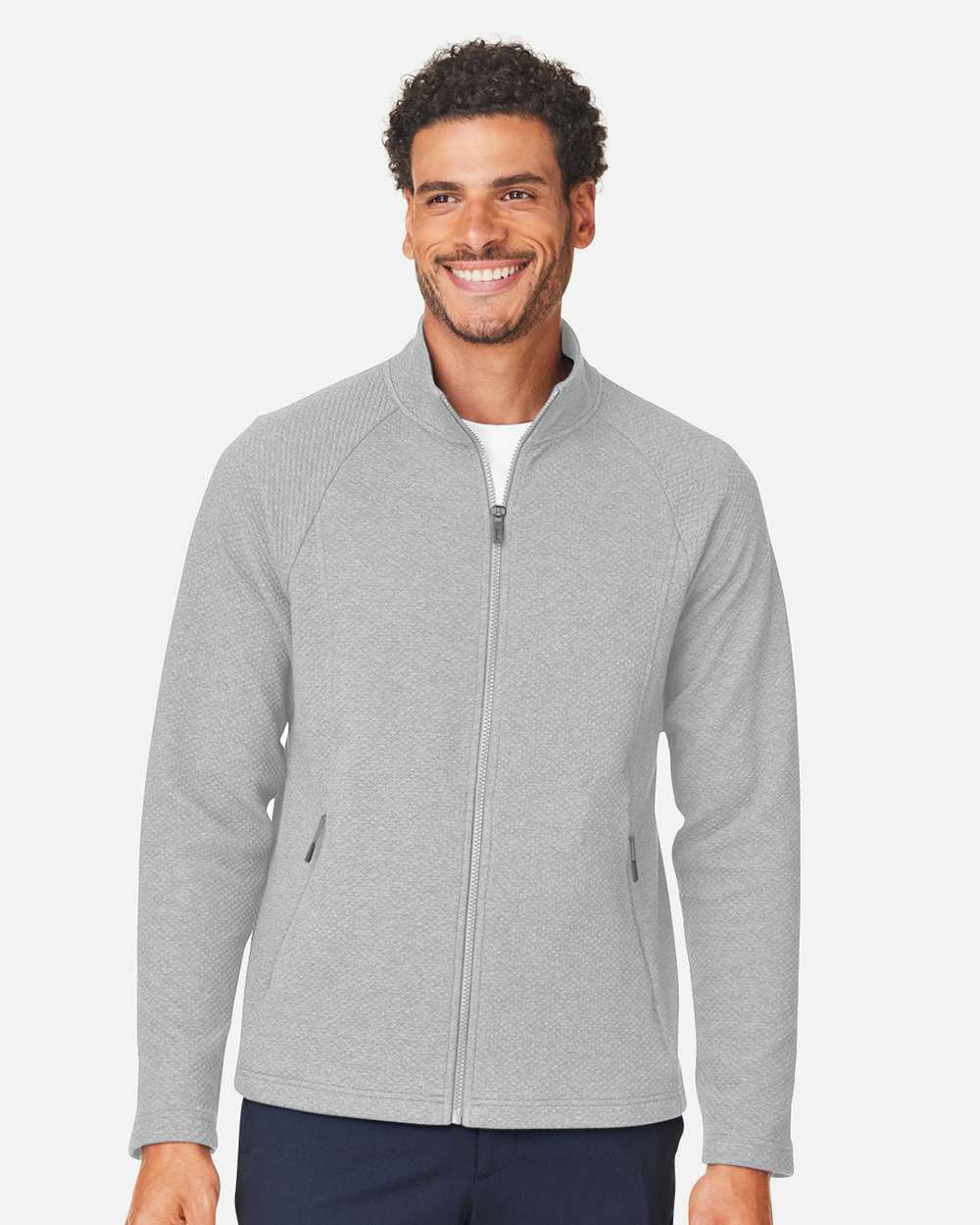 Men's Spirit Textured Full-Zip Jacket - Platinum - S