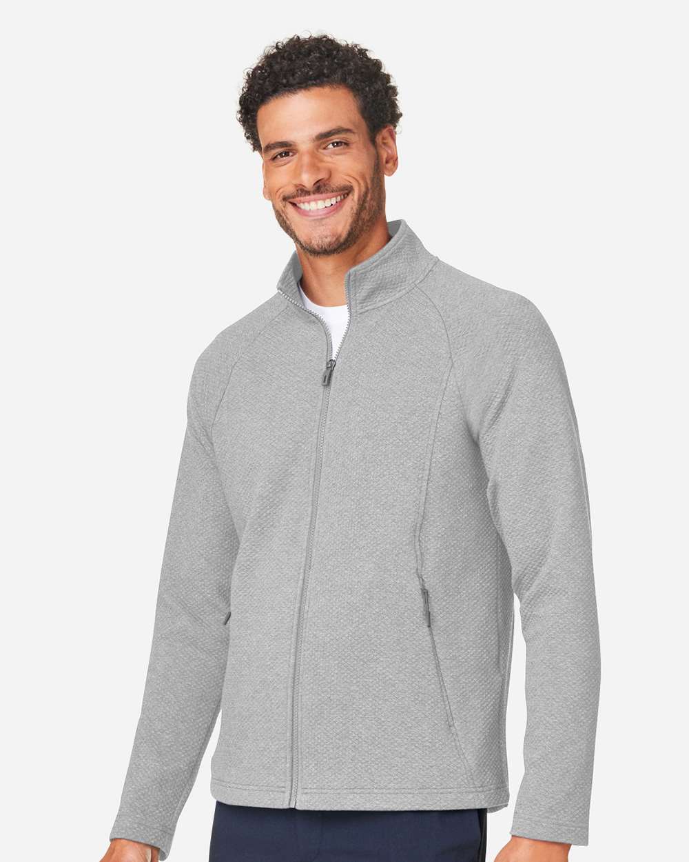 Men's Spirit Textured Full-Zip Jacket - Platinum - M