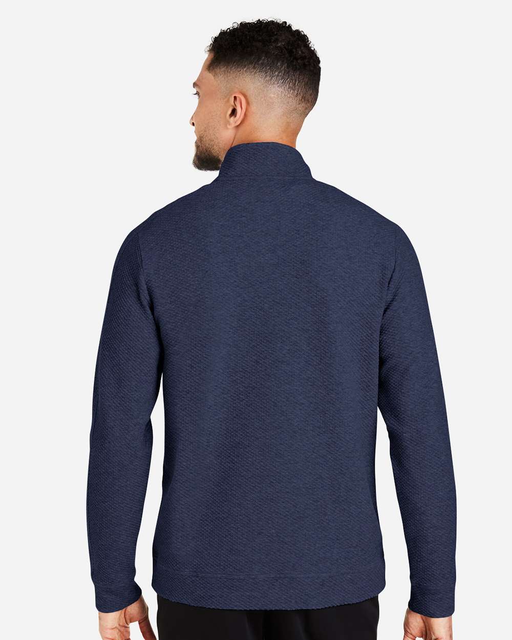 Men's Spirit Textured Quarter-Zip Pullover - Classic Navy - L
