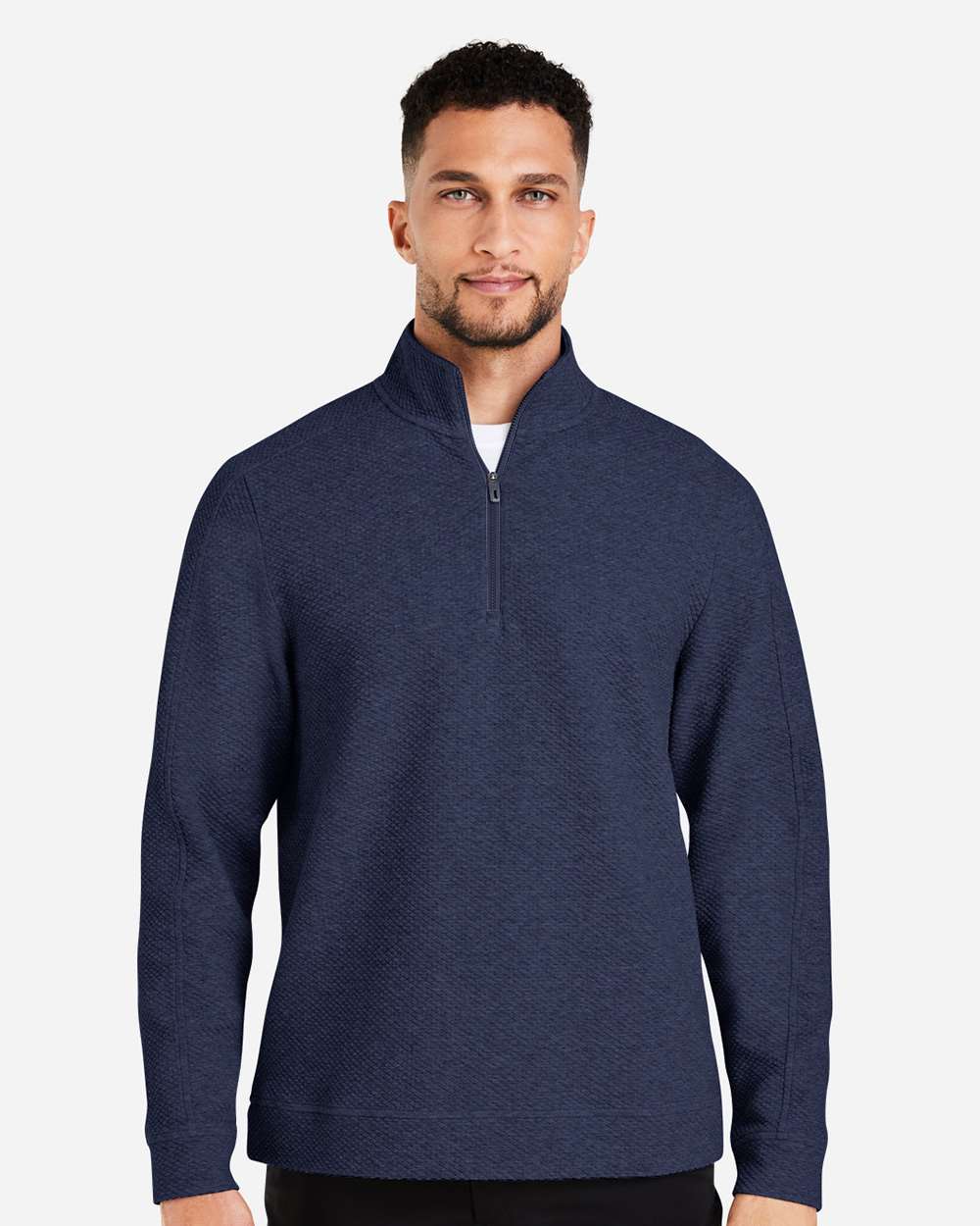 Men's Spirit Textured Quarter-Zip Pullover - Classic Navy - S
