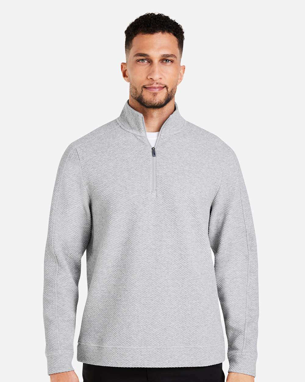 Men's Spirit Textured Quarter-Zip Pullover - Platinum - S