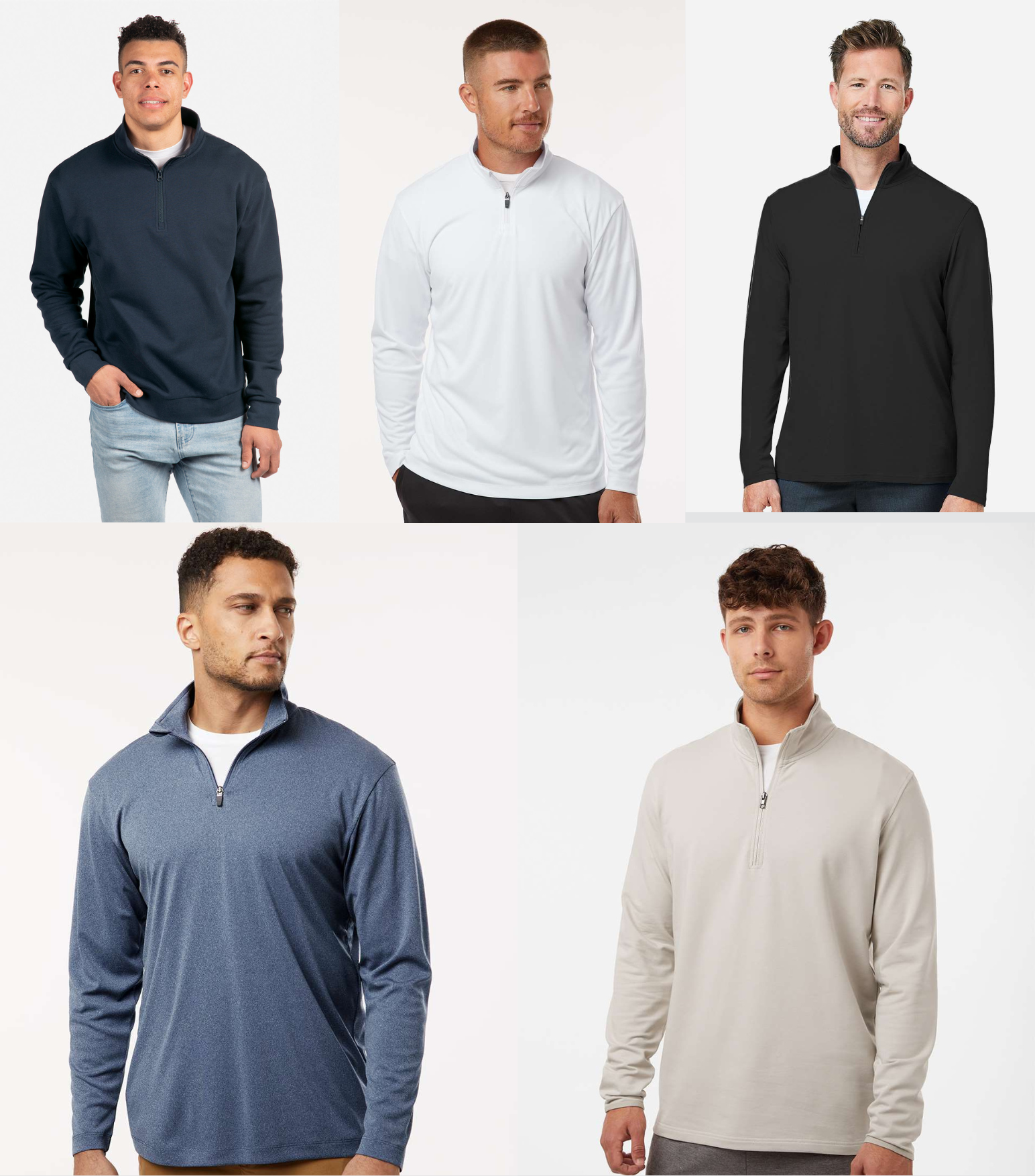Men’s Quarter Zip Sweatshirts and Pullovers Collection | ComfyThreads