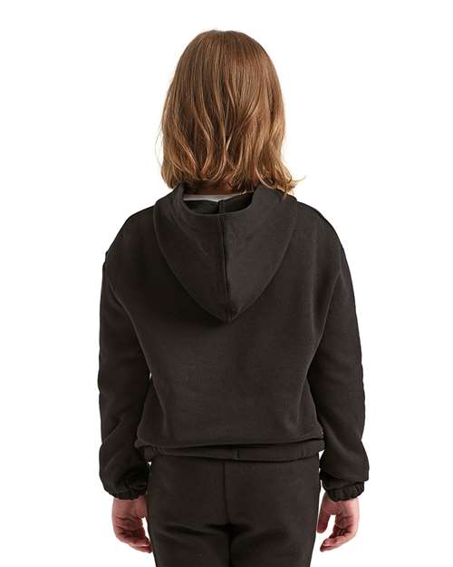 Youth Maria Hoodie — Contrast Kids Hooded Sweatshirt - Black - Back
