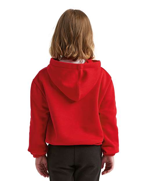Youth Maria Hoodie — Contrast Kids Hooded Sweatshirt - Fire Red - Back