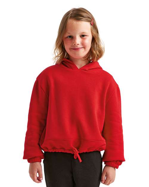 Youth Maria Hoodie — Contrast Kids Hooded Sweatshirt - Fire Red - Front