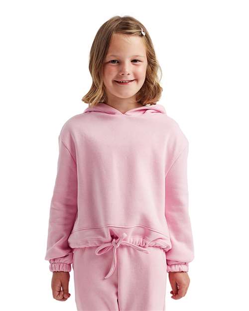 Youth Maria Hoodie — Contrast Kids Hooded Sweatshirt - Light Pink - Front