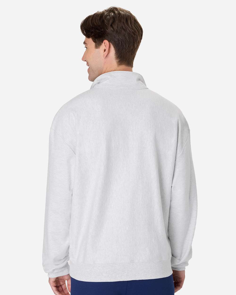 Men's Premium Heavyweight Quarter-Zip Sweatshirt - Ash - L