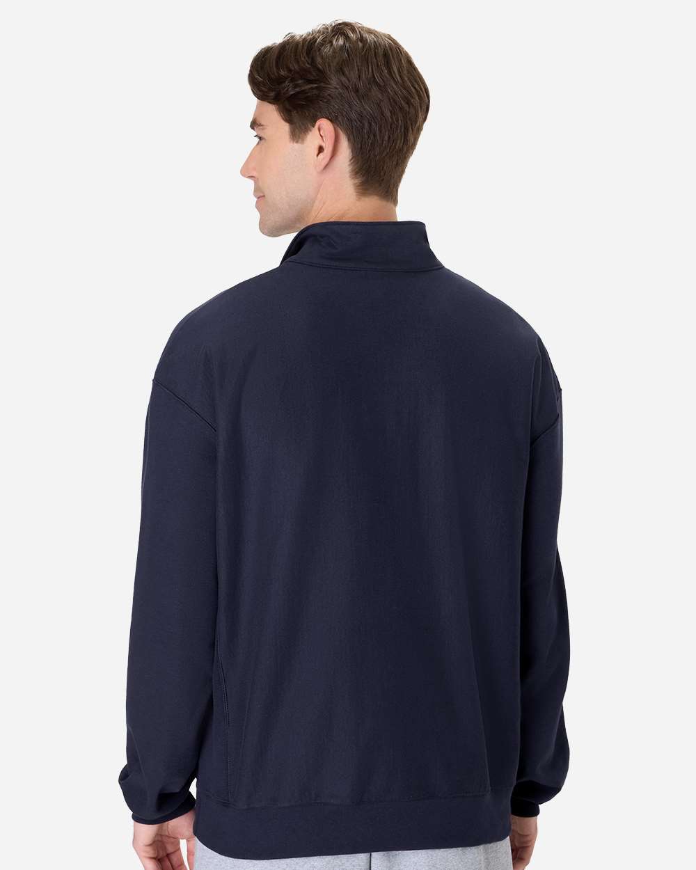 Men's Premium Heavyweight Quarter-Zip Sweatshirt - Athletic Navy - L