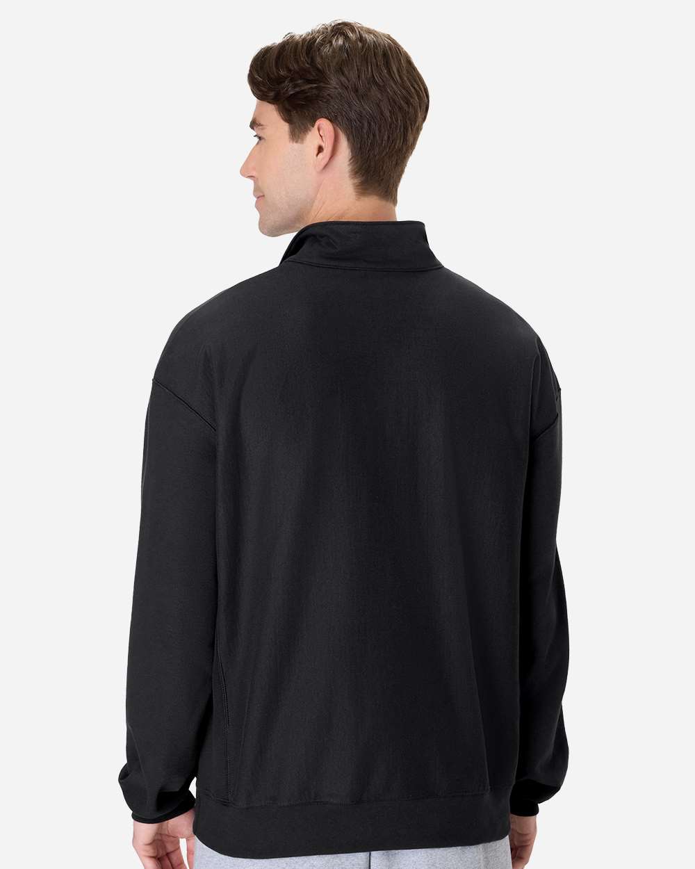 Men's Premium Heavyweight Quarter-Zip Sweatshirt - Black - M