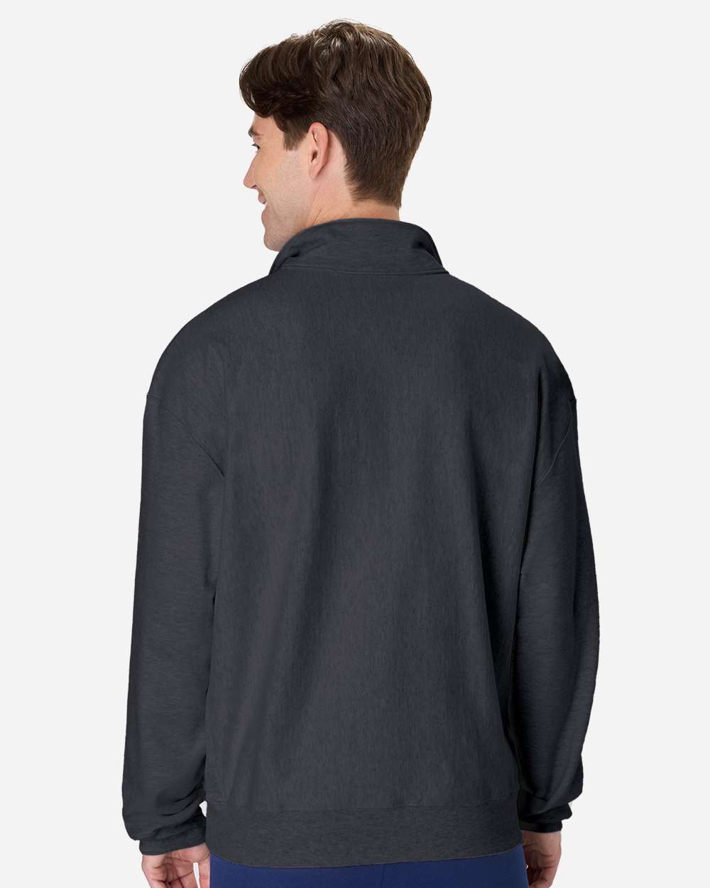 Men's Premium Heavyweight Quarter-Zip Sweatshirt - Charcoal Heather - L