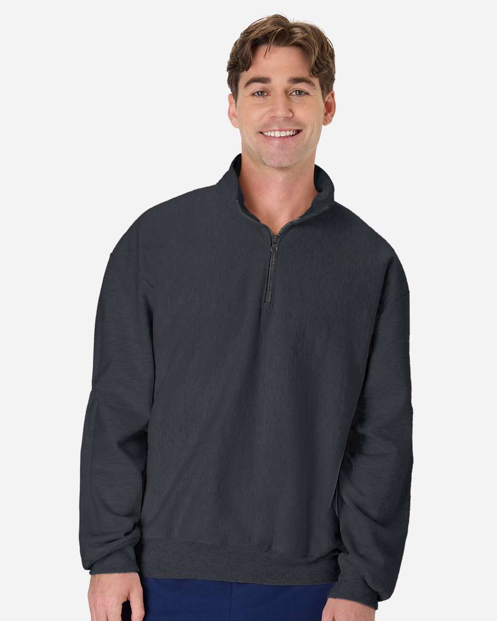 Men's Premium Heavyweight Quarter-Zip Sweatshirt - Charcoal Heather - S