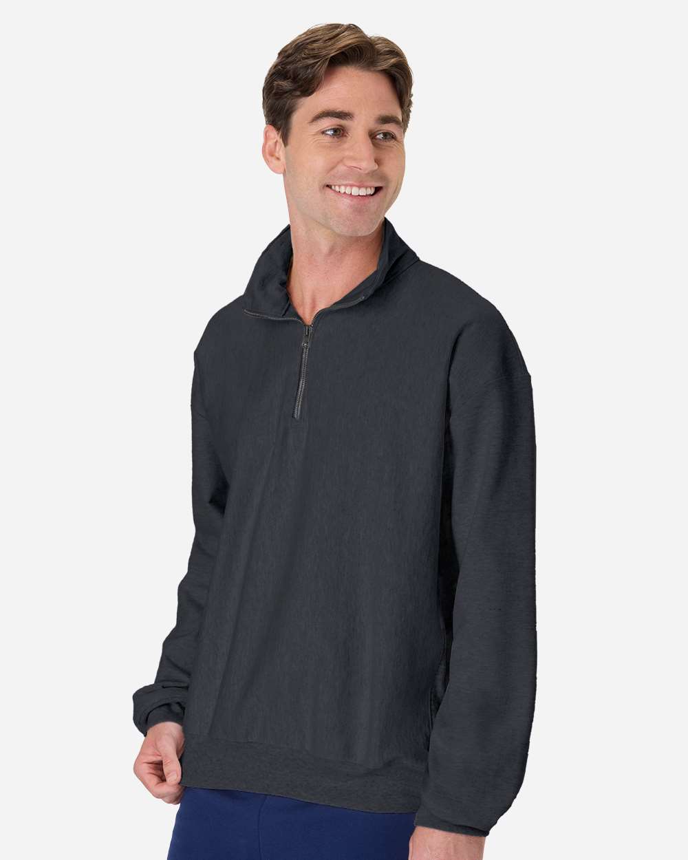 Men's Premium Heavyweight Quarter-Zip Sweatshirt - Charcoal Heather - M