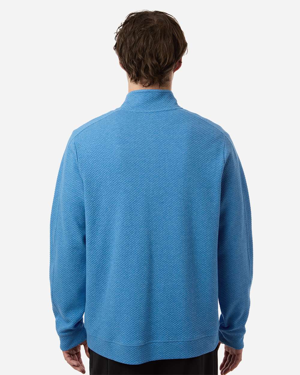 Men's Spirit Textured Quarter-Zip Pullover - Light Blue - L