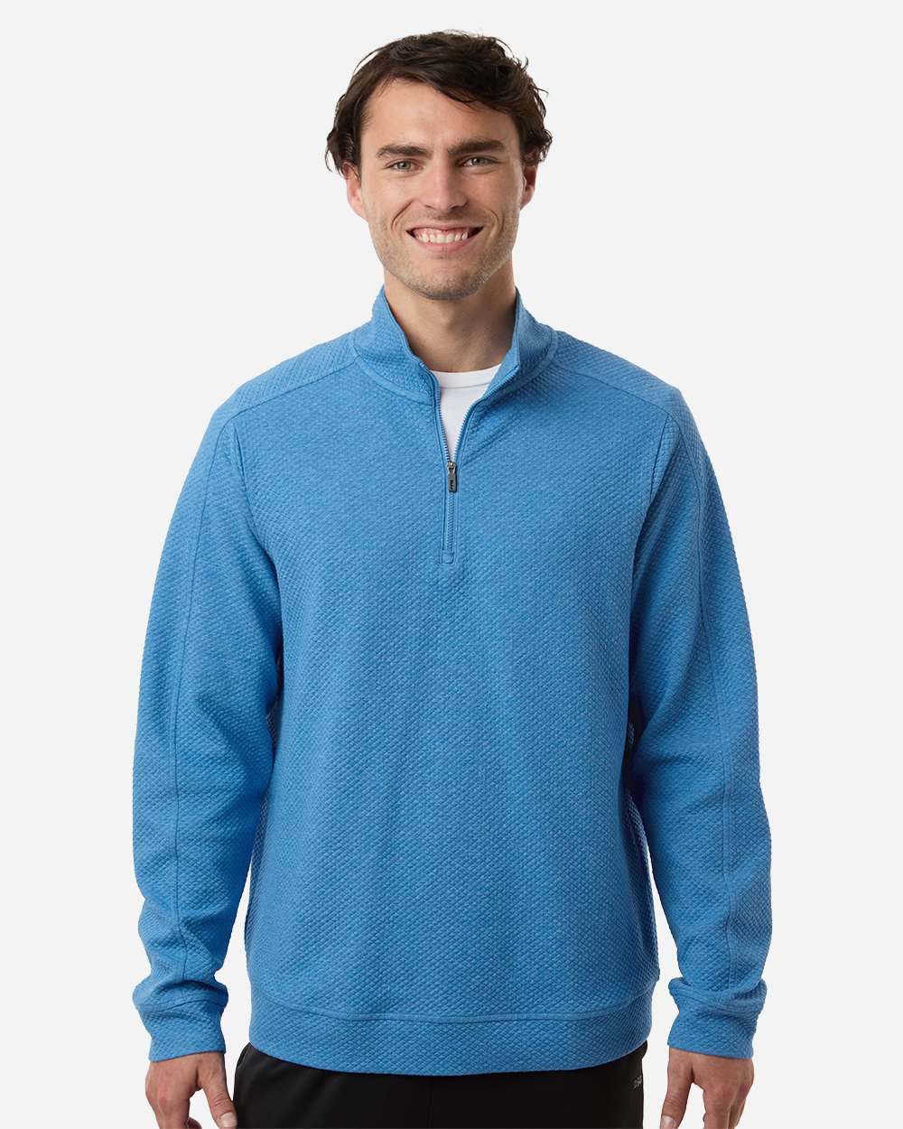 Men's Spirit Textured Quarter-Zip Pullover - Light Blue - S