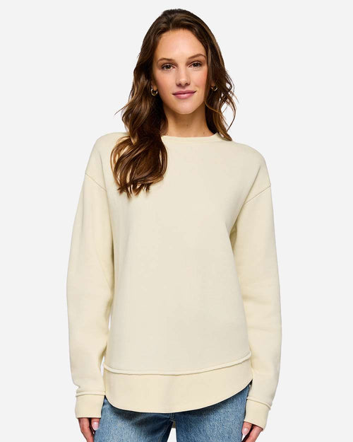 Women's Weekend Fleece Crewneck Sweatshirt - Natural - XS