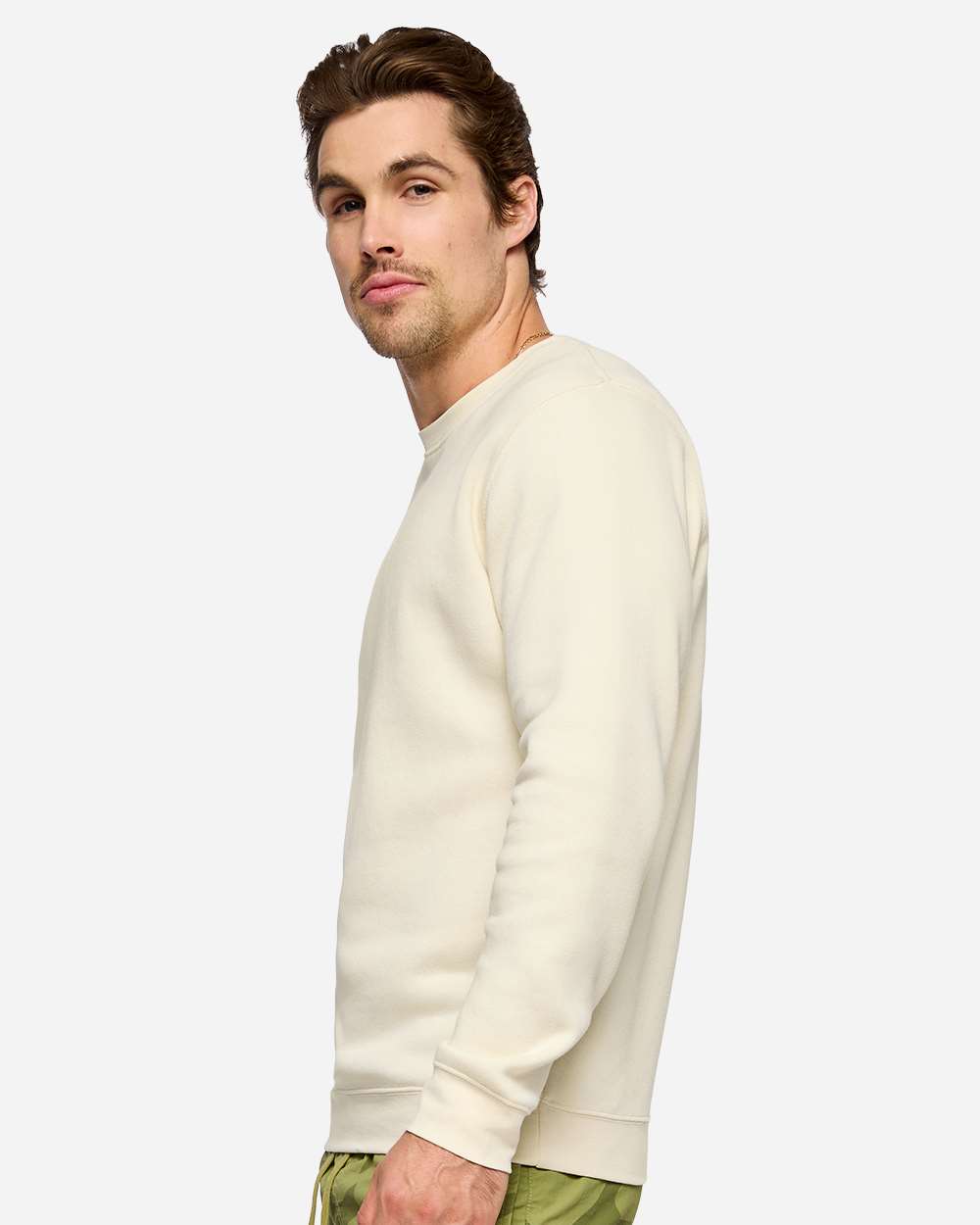 Unisex Elevated Fleece Crewneck Sweatshirt - Natural - S