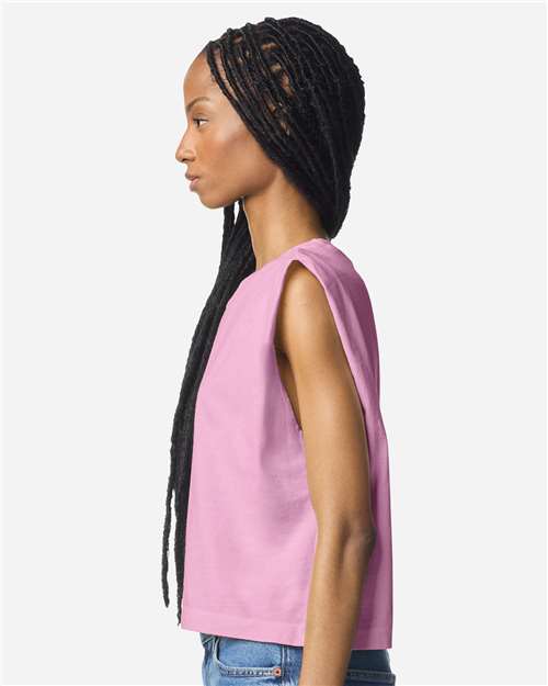 American Apparel 307GD Women's Baby Tee - Faded Powder Pink - Side
