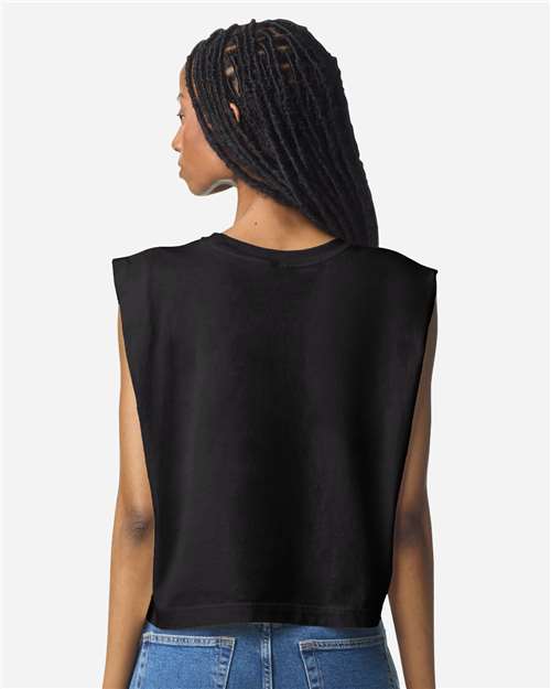 American Apparel 307GD Women's Baby Tee - True Black - Back