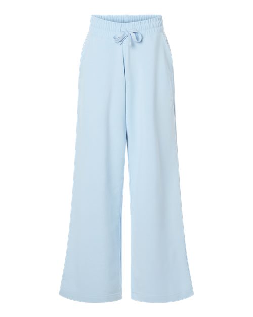 American Apparel Women's French Terry Wide Leg Pants in Powder Blue