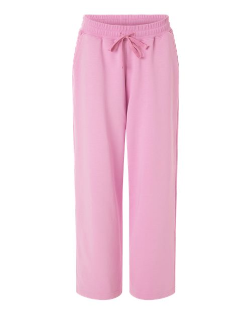 American Apparel Women's French Terry Wide Leg Pants in Powder Pink