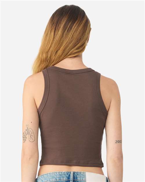Bella + Canvas 1019 Women's Micro Rib T-Shirt - Solid Cocoa Blend - Back
