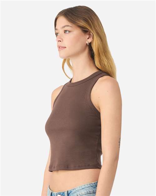 Bella + Canvas 1019 Women's Micro Rib T-Shirt - Solid Cocoa Blend - Side