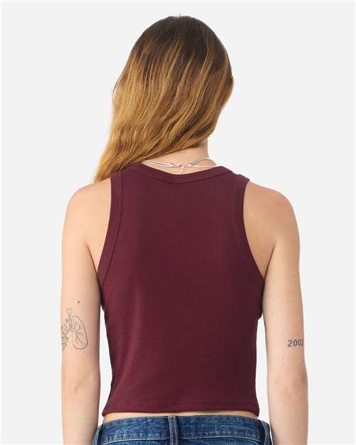 Bella + Canvas 1019 Women's Micro Rib T-Shirt - Solid Maroon Blend - Back