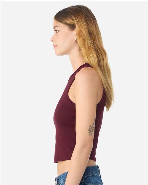 Bella + Canvas 1019 Women's Micro Rib T-Shirt - Solid Maroon Blend - Side