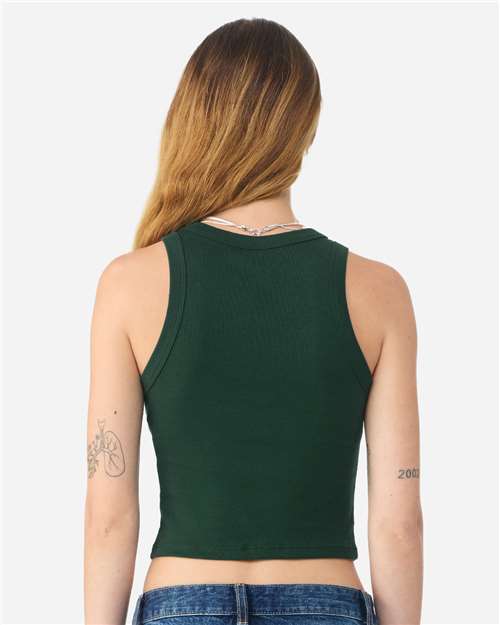 Bella + Canvas 1019 Women's Micro Rib T-Shirt - Solid Forest Blend - Back