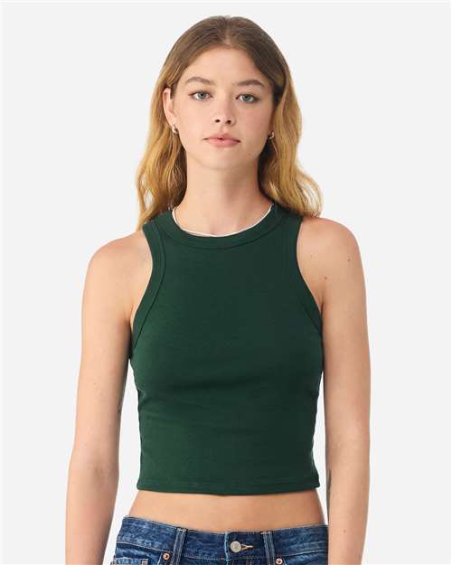 Bella + Canvas 1019 Women's Micro Rib T-Shirt - Solid Forest Blend - Front