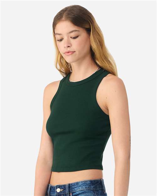 Bella + Canvas 1019 Women's Micro Rib T-Shirt - Solid Forest Blend - Side