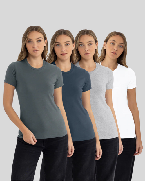 Women's Classic Cotton Tee 4-Pack