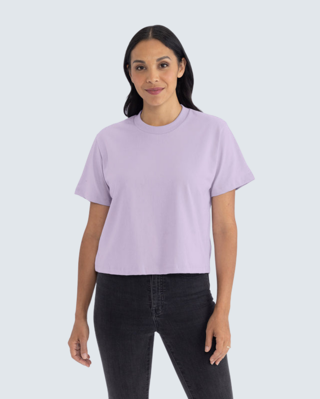 Women's Heavyweight High-Waist Boxy Tee - Lavender