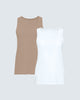 Tan | White