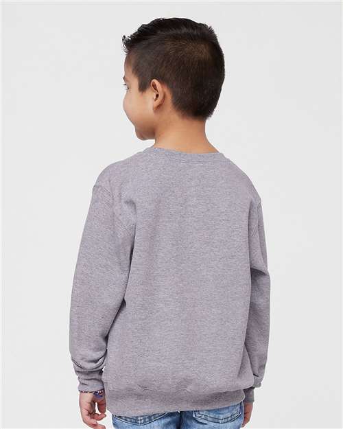 Toddler Crewneck Sweatshirt — Soft Fleece Kids Pullover - Heather - Back