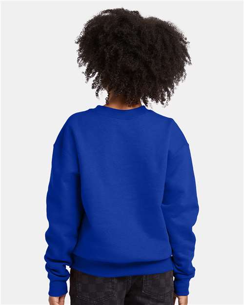 Youth EcoSmart Crewneck Sweatshirt — Kids [XS-XL] - Deep Royal - Back