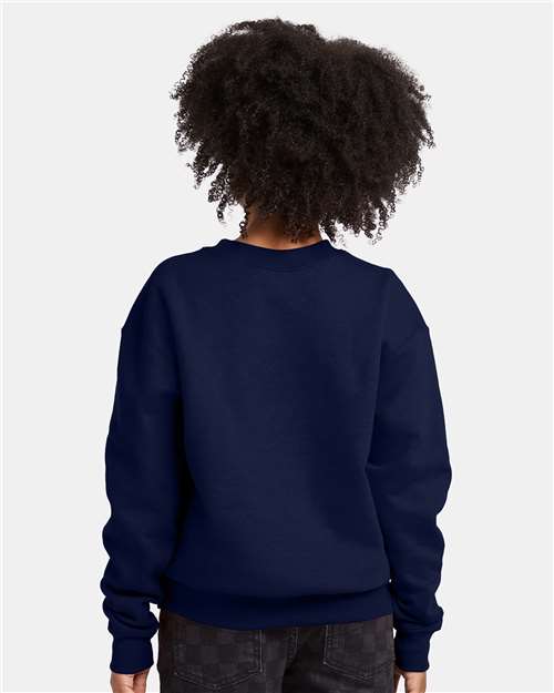 Youth EcoSmart Crewneck Sweatshirt — Kids [XS-XL] - Navy - Back